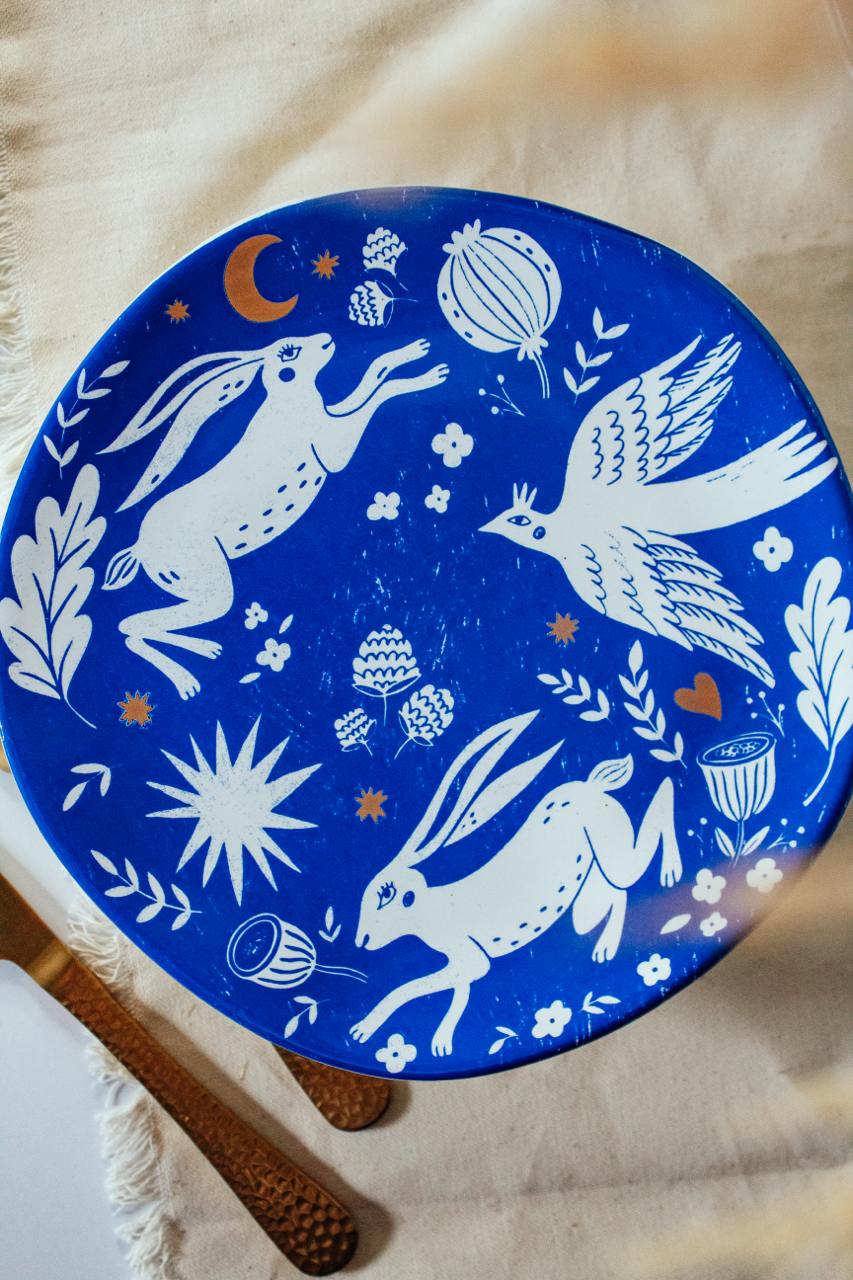 Ceramic plates - Blue Tale