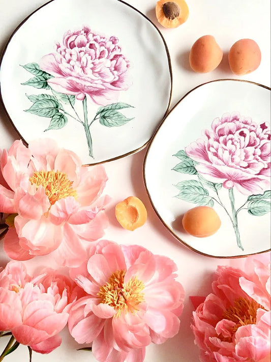 Ceramic plates - Peony